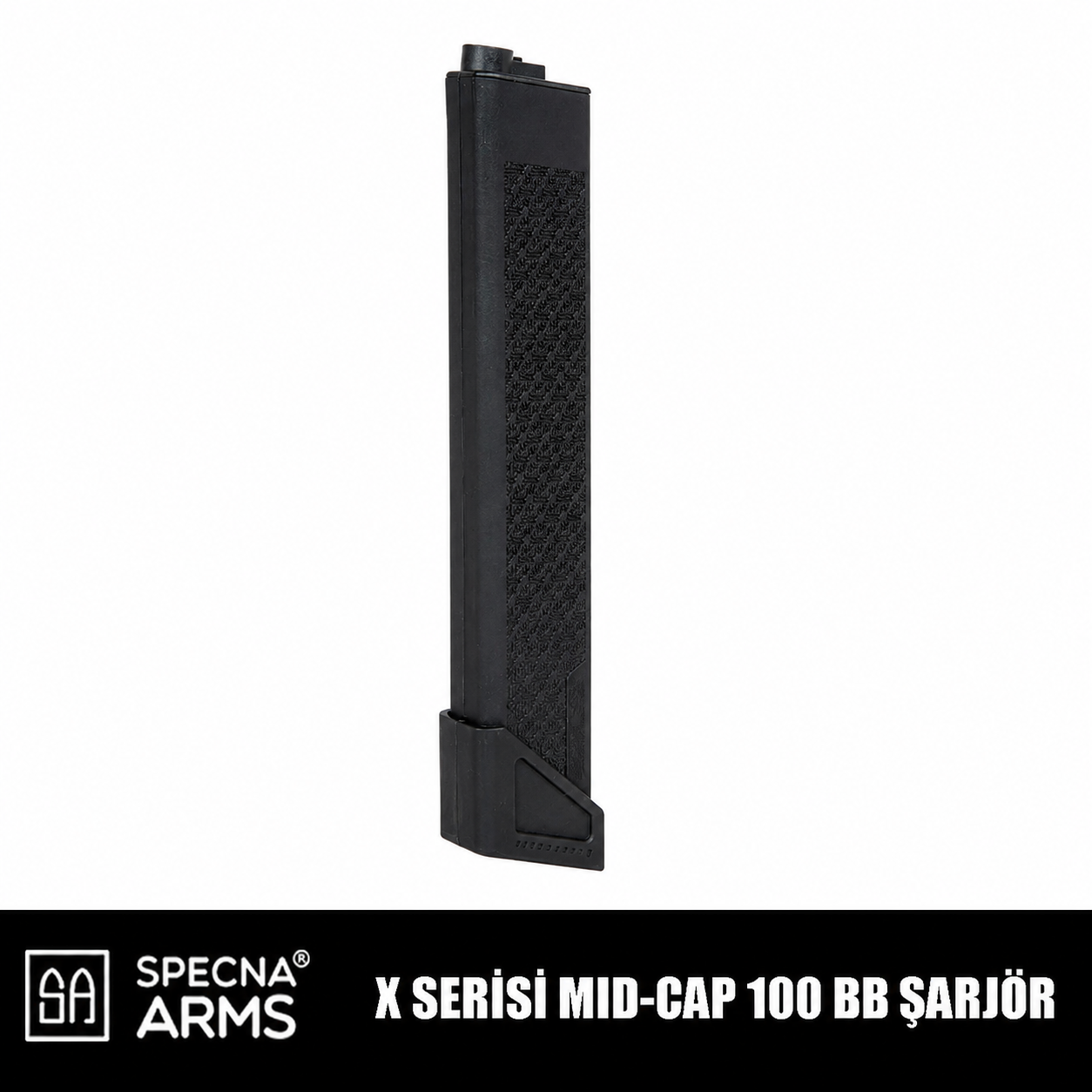 Specna Arms Airsoft Şarjör – Mid-Cap 100BB – X Serisi Airsoft Tüfekler – Siyah