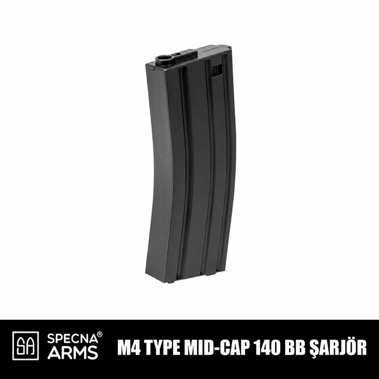 Specna Arms Mid-Cap 140’lık Airsoft Şarjörü – Siyah