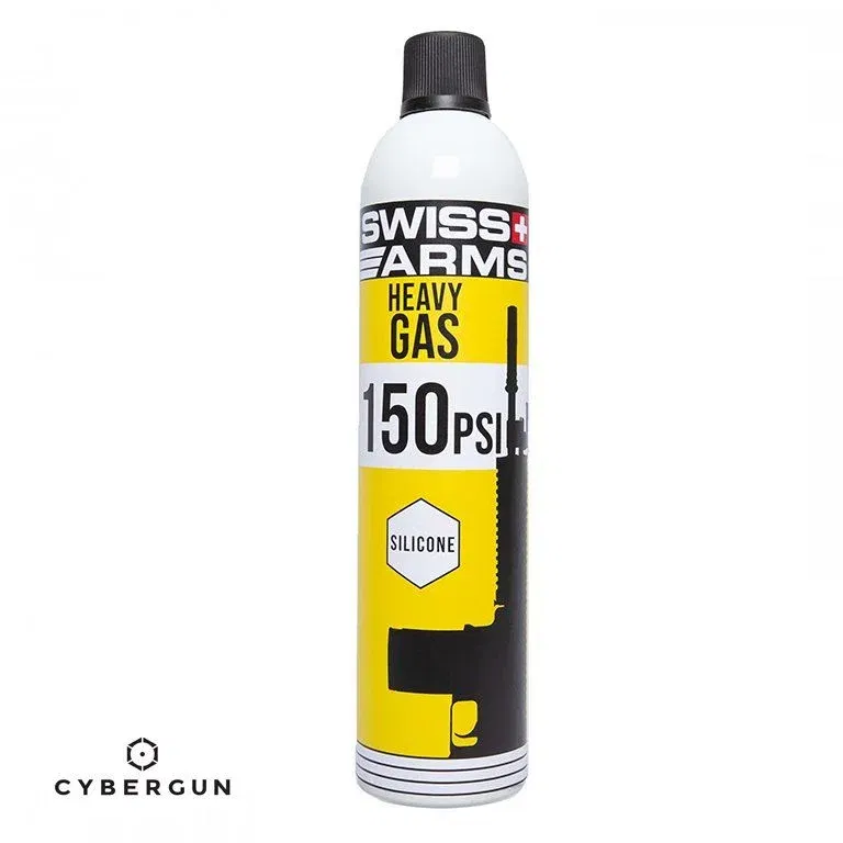 Cybergun Swiss Arms Silikonlu 150PSI / 760 ml Airsoft Gaz Heavy Red Gas - Sarı Şişe