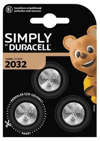 Duracell 2032 Düğme Pil 3'lü
