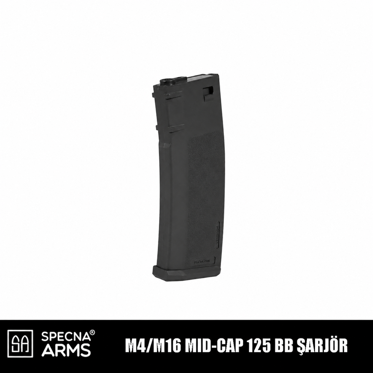 Specna Arms Airsoft Şarjör – Mid-Cap 125BB S-Mag – Siyah